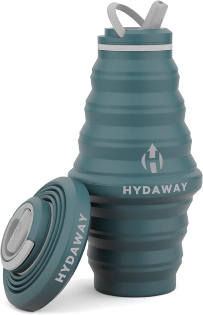 HYDAWAY 25oz Collapsible Travel Water Bottle - BPA-Free, Leakproof, Lightweight, Space-Saving - Perfect for Hiking, Travel, and All-Day Hydration