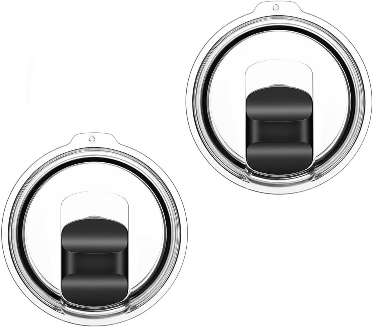 30 oz Tumbler Lids for Yeti, 2 Pcs Replacement Magnetic Spill-Resistant Lids for Yeti 30 oz, 32 oz Tumbler, 14 oz Mug and 35oz Straw Mug with Magnetic Slider Switch, BPA Free