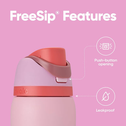 Owala FreeSip Insulated Stainless Steel Water Bottle with Straw, BPA-Free Sports Water Bottle, Great for Travel, 32 Oz, Denim