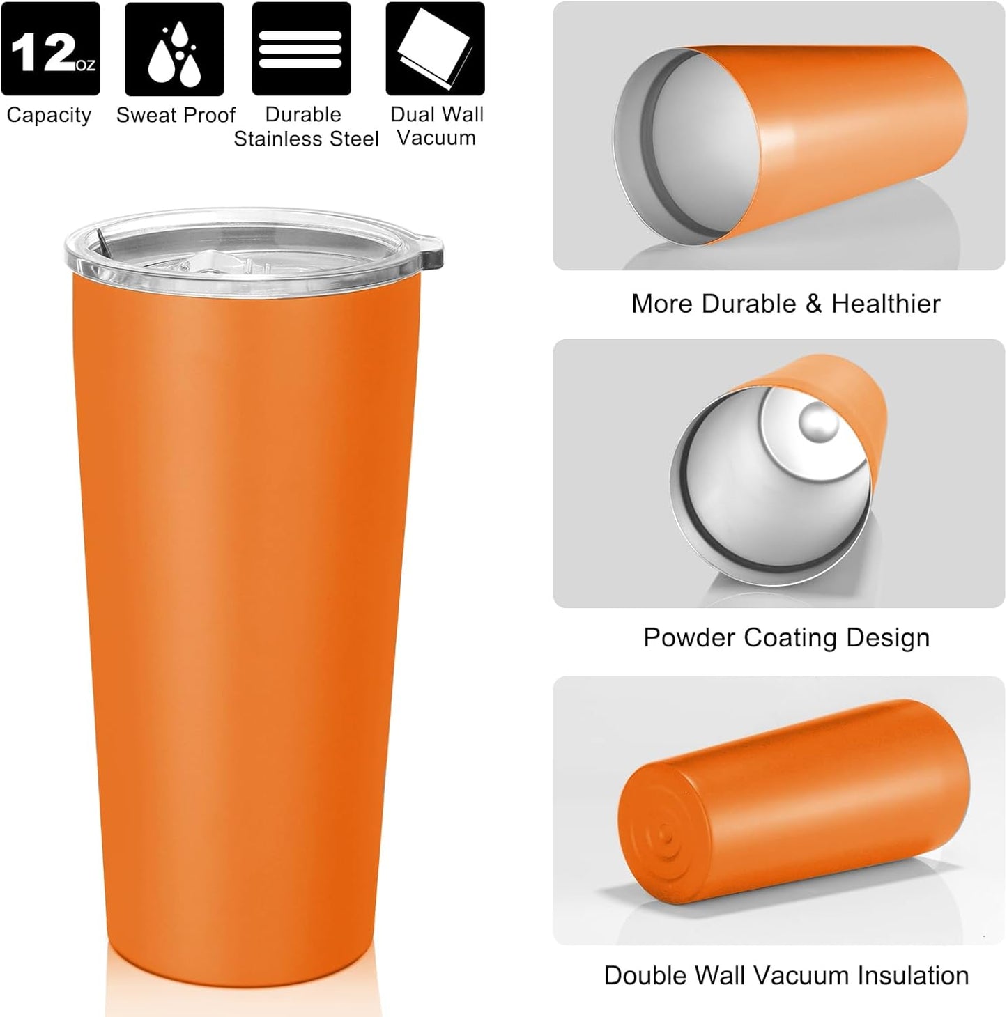 VEGOND 20oz Tumbler Bulk with Lid and Straw 1 Pack, Stainless Steel Vacuum Insulated Tumbler, Double Wall Coffee Cup Travel Mug, River Green