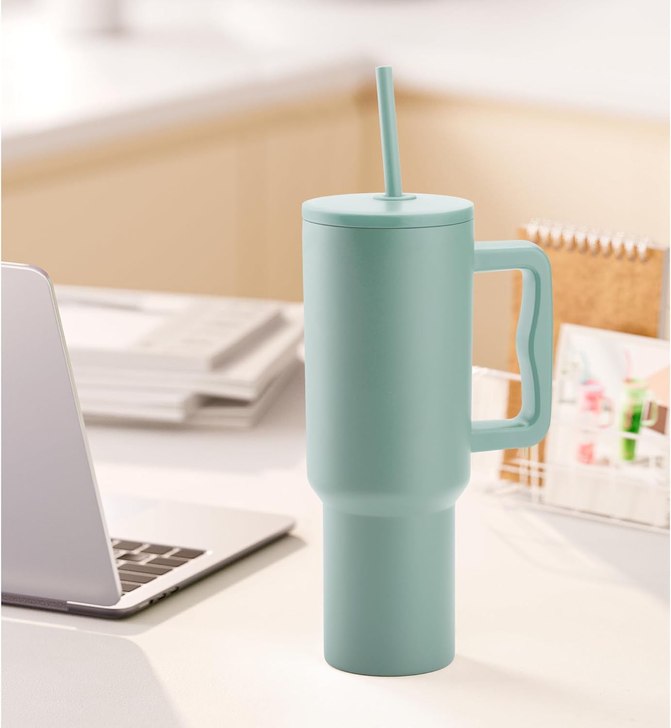 Reusable Silicone Straws for Stanley/Simple Modern 40 oz Tumbler, 12.2 Inch Extra Large Rubber Drinking Straws for 20/30/40/50/64 oz Tumbler, Cleaning Brush