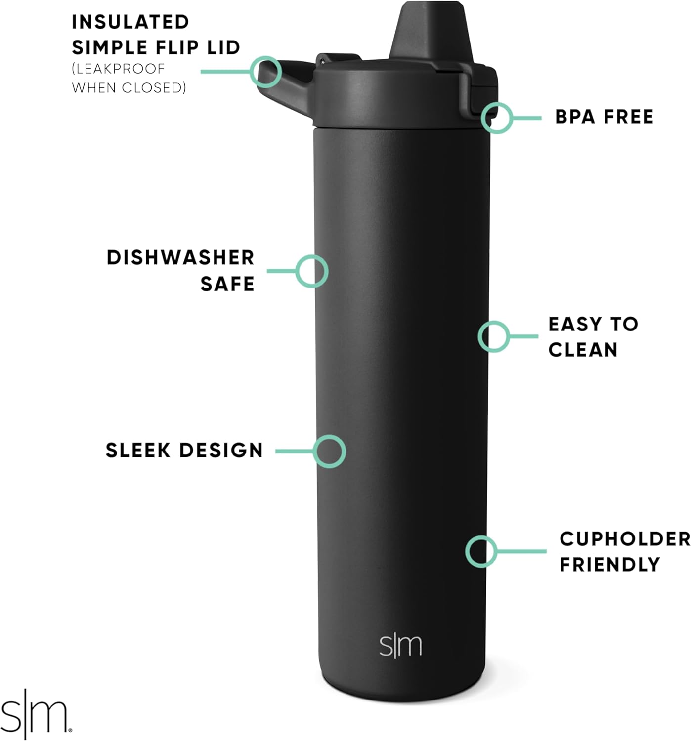 Simple Modern Filtered Water Bottle | Insulated Stainless-Steel Carbon Filter Travel Water Bottles | Reusable for Clean Drinking Water On The Go | 34oz, Sea Glass Sage
