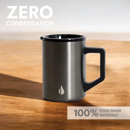 Elemental Insulated Coffee Mug - Triple-Wall Stainless Steel Summit Travel Cup for Hot and Cold Drinks - Thermal Coffee Mug with Lid and Handle for Camping, Office & Travel 16oz - Rainbow Speckle