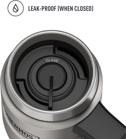 THERMOS Stainless King Vacuum-Insulated Stainless Steel Tumbler - 16oz, Midnight Blue - Insulated Coffee Tumbler for Hot & Cold Drinks - Leak-Proof & Sweat-Proof for Commuting & Traveling