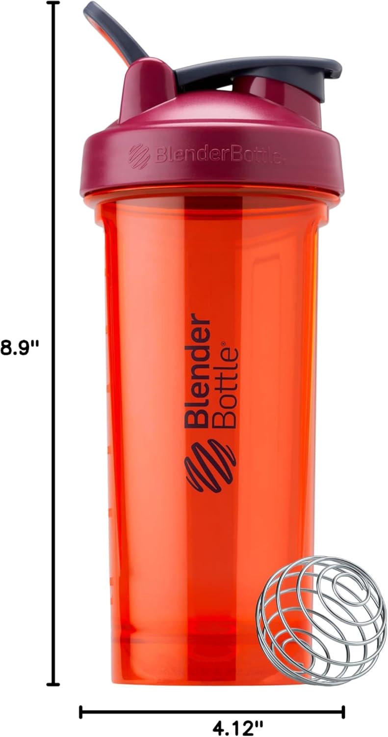 BlenderBottle Shaker Bottle Pro Series Perfect for Protein Shakes and Pre Workout, 24-Ounce, Black