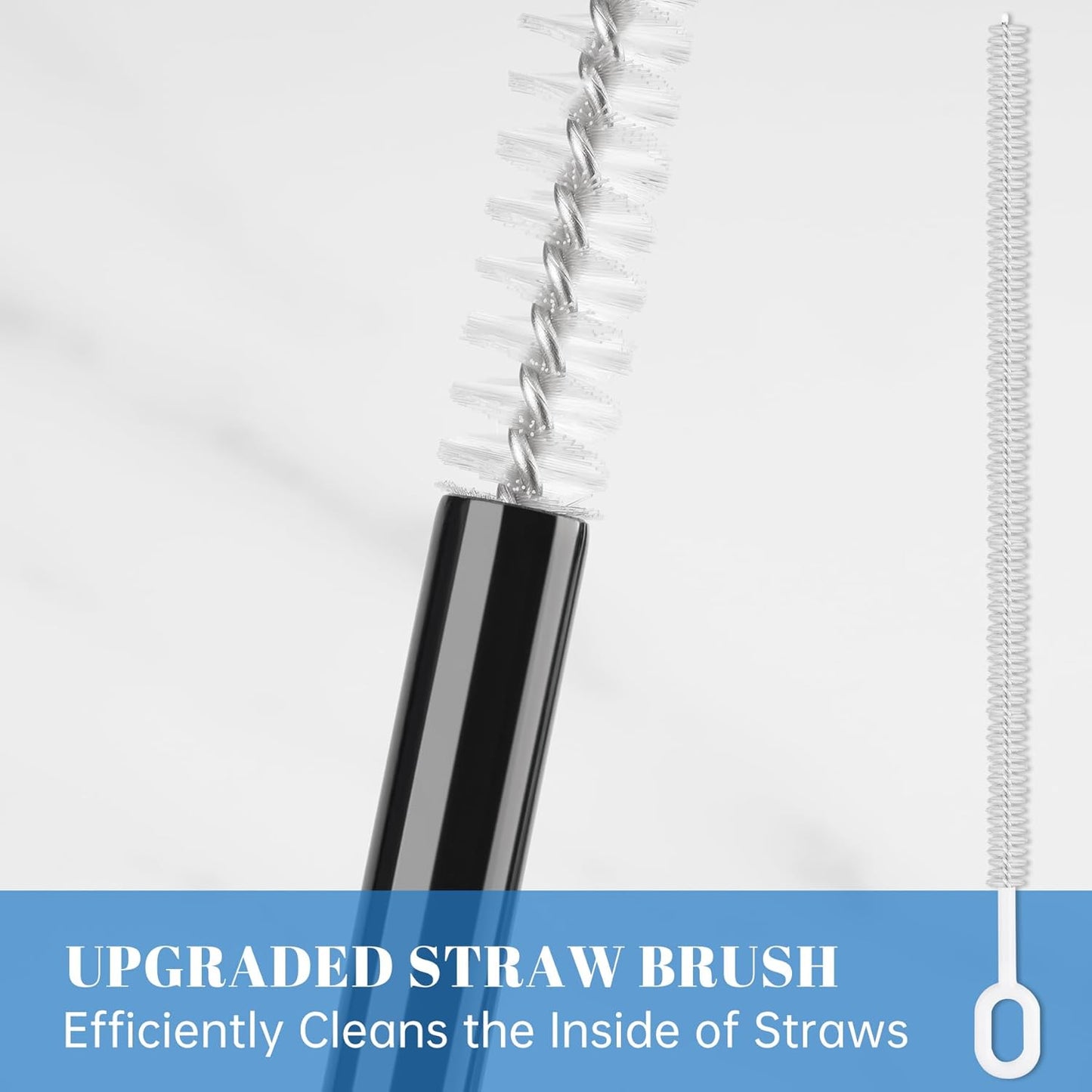 Tomorotec 8-Pack Stainless Steel Straws Fit for 40oz Stanley Tumblers, 12" Metal Straws Fit for Stanley Cup with 1 Brush, Reusable Drinking Straws for Smoothies, Milkshakes, Dishwasher Safe & BPA-Free