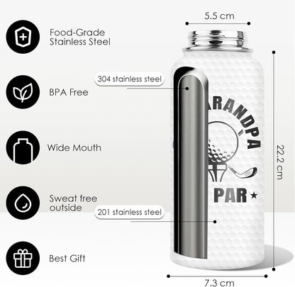 Pickleball Water Bottle 32oz | Insulated Stainless Steel Travel Tumbler with Lid Leak-Proof Keep Hot or Cold, BPA-Free |Dink Responsibly Gifts for Pickleball Lovers