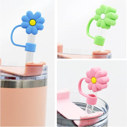 Straw Cover Cap for Stanley Cup,Silicone Straw Topper 10 mm 0.4 in Reusable Straw Tips Lids,Straw Tip Covers for Stanley Cups Accessories