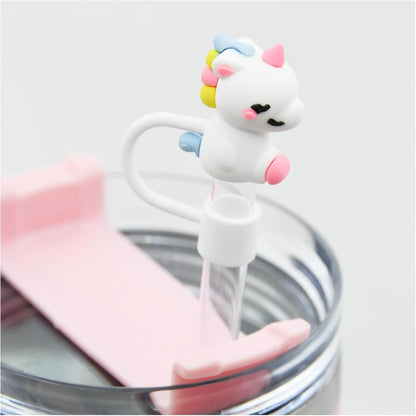 Straw Cover Cap for Stanley Cup,Silicone Straw Topper 10 mm 0.4 in Reusable Straw Tips Lids,Straw Tip Covers for Stanley Cups Accessories