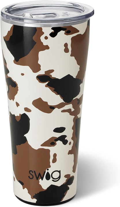 Swig Life 32oz Insulated Tumbler, Travel Coffee Tumbler with Lid, Cup Holder Friendly Travel Coffee Mug, Stainless Steel with Lid (Hayride)