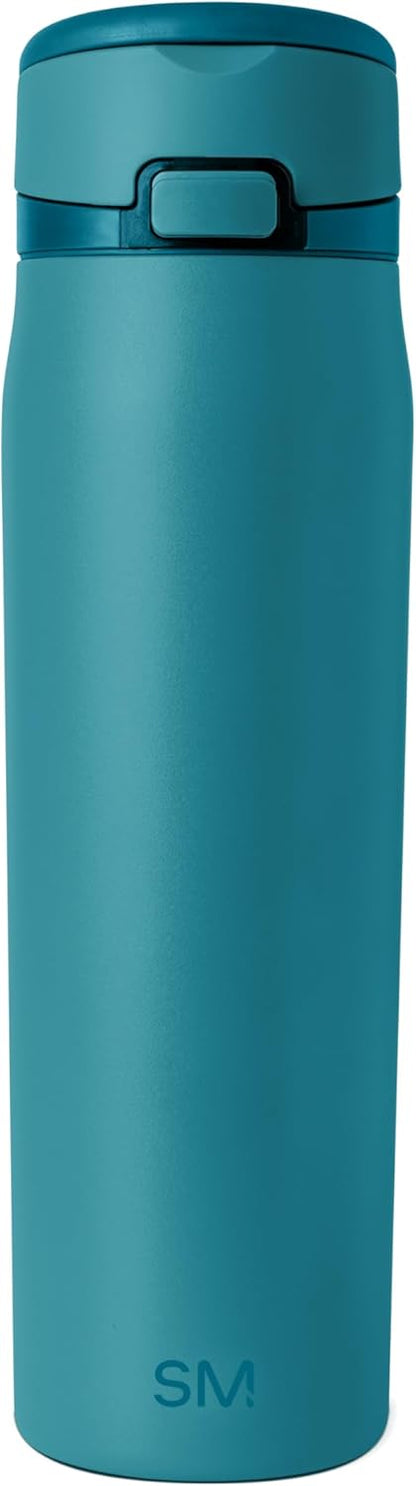 Simple Modern Mesa Loop Water Bottle with Covered Straw and Handle | 24oz Cup Holder Friendly Insulated Stainless Steel Bottles for Travel, Sports and School | Iris Sage - Colors A