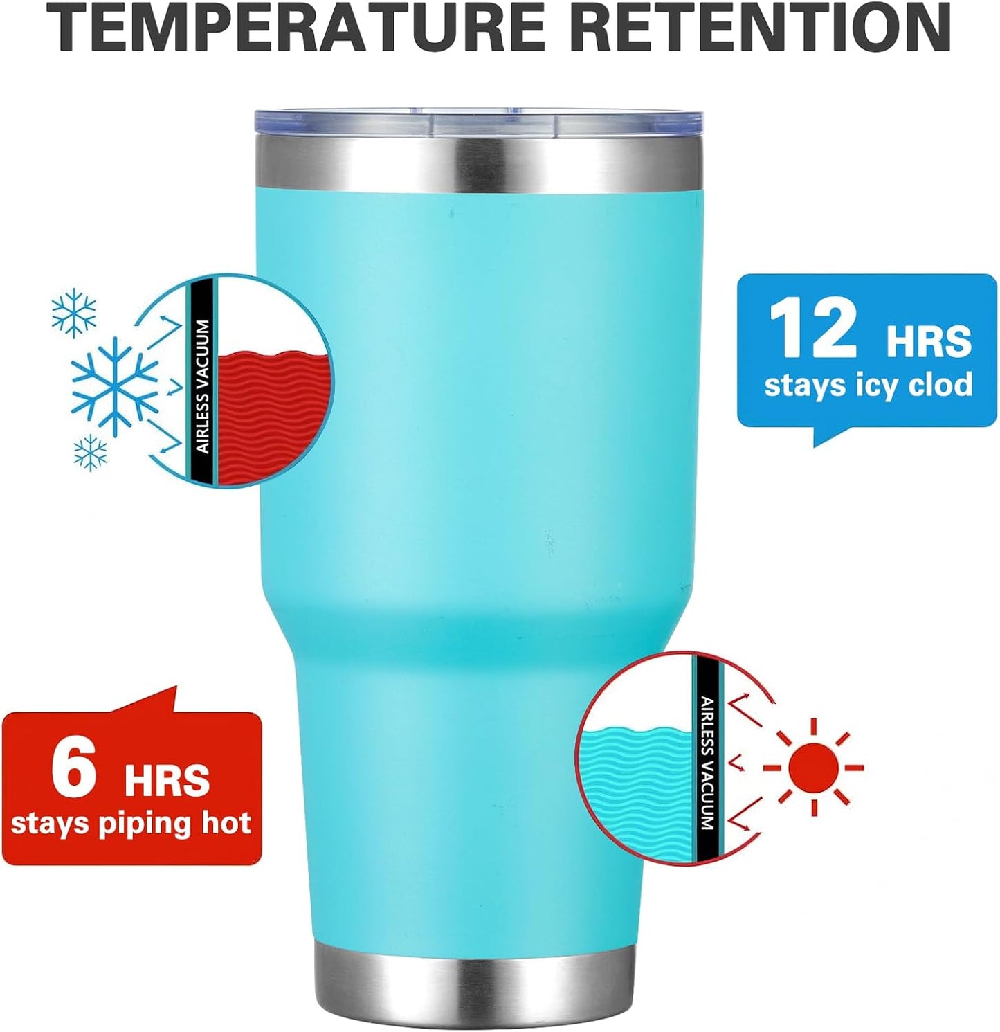 MEWAY 30oz Tumbler Double Wall Vacuum Insulated Travel Mug, Stainless Steel Tumbler with Lid, Durable Powder Coated Insulated Coffee Cup for Cold & Hot Drinks (Silver,1 PACK)