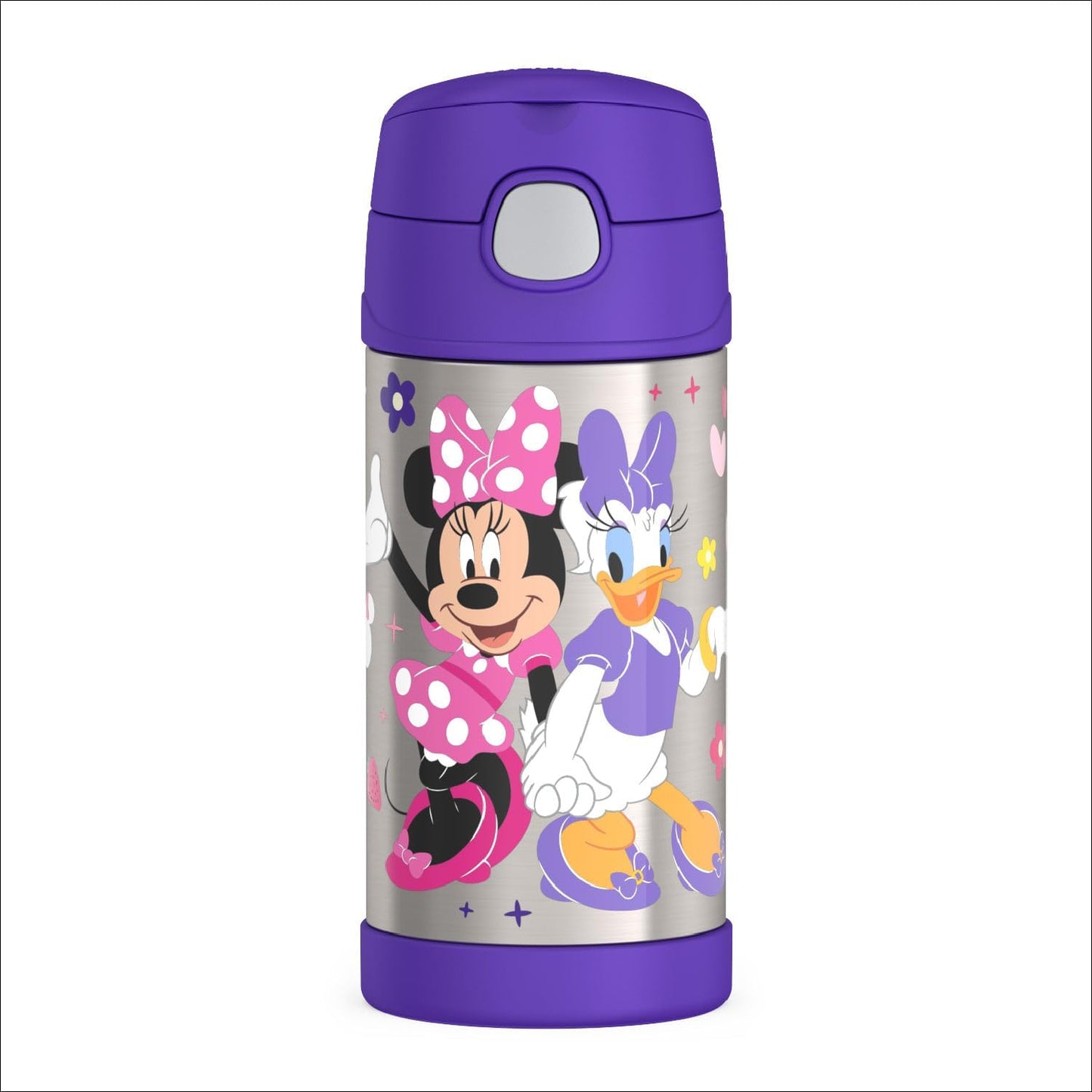 THERMOS FUNTAINER Water Bottle with Straw - 12 Ounce - Kids Stainless Steel Vacuum Insulated Water Bottle with Lid, Bluey - Colors B