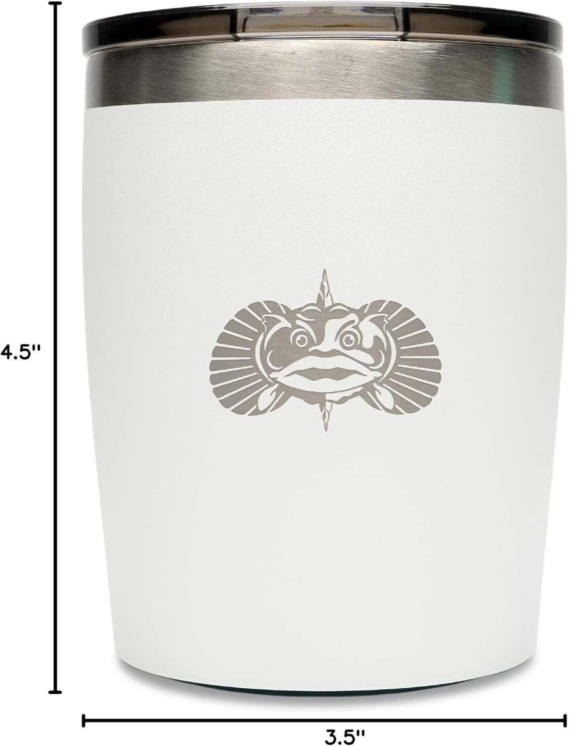 Toadfish Non-tipping 10oz Double Wall Insulated Stainless Steel Rocks Tumbler w/ East Slide Lid - Graphite