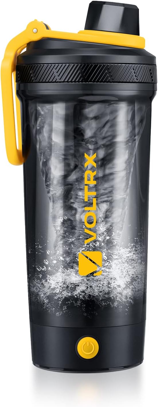 VOLTRX Electric Protein Shaker Bottle - USB Rechargeable Mixer Cup for Shakes and Meal Replacements, BPA-Free Tritan, 20oz