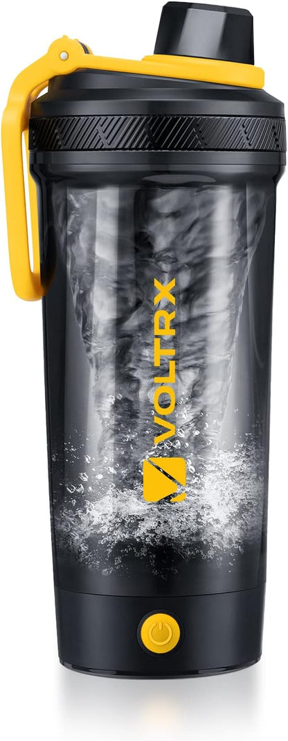 VOLTRX Electric Protein Shaker Bottle - USB Rechargeable Mixer Cup for Shakes and Meal Replacements, BPA-Free Tritan, 20oz