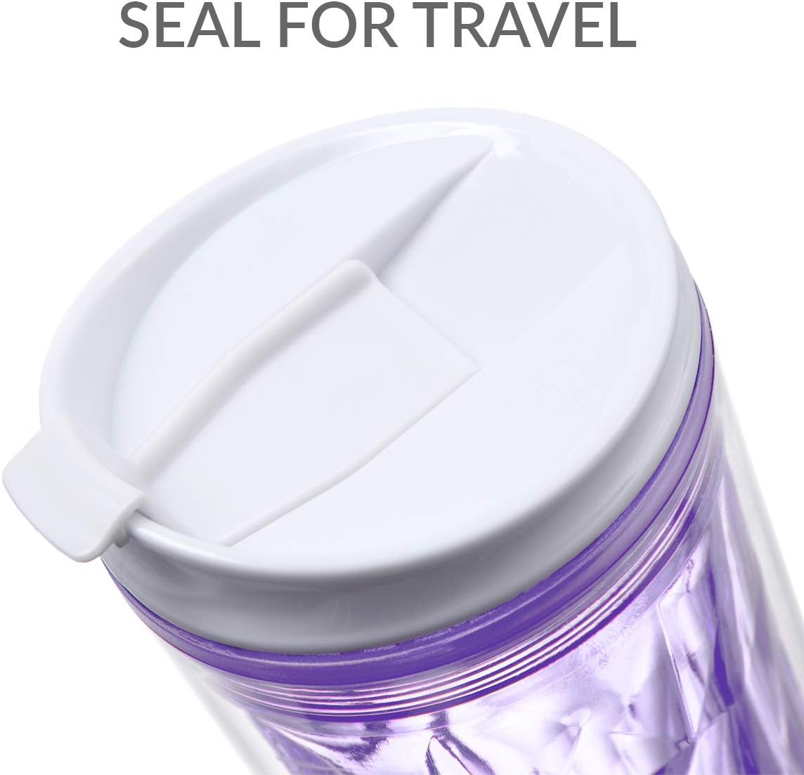 Cupture Crystal Click & Seal Shake Tumbler Cup for Hot or Cold Drinks - 22 oz (Black Diamond)