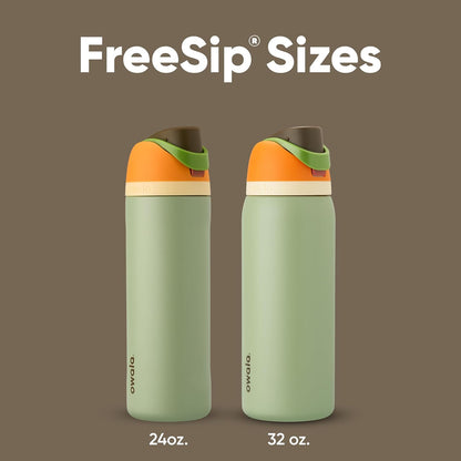 Owala FreeSip Insulated Stainless Steel Water Bottle with Straw, BPA-Free Sports Water Bottle, Great for Travel, 32 Oz, Denim