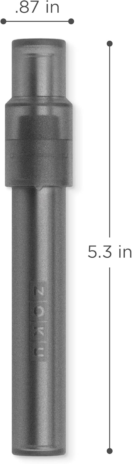 ZOKU Reusable Metal Straw with Case for Travel, Teal - Collapsible Stainless Steel Drinking Straw with Silicone Tip and Cleaner Brush, Ideal for Key Chains, Pockets, Purses