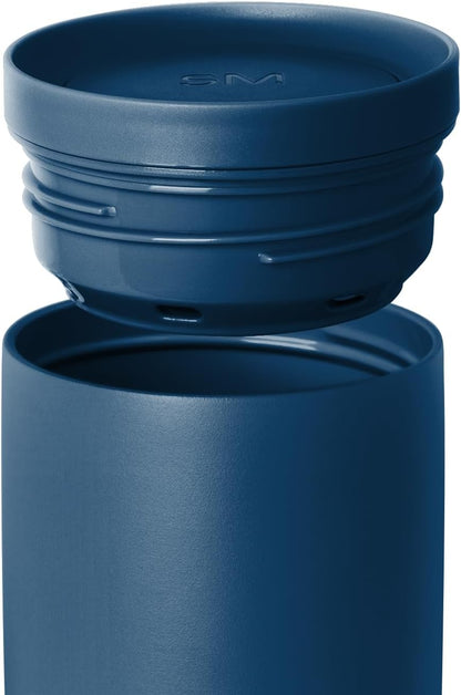 Simple Modern Travel Coffee Mug Tumbler with 360° Lid | Ceramic-Lined Insulated Stainless Steel Cold Brew Iced Coffee Cup | Gifts for Women Men Her Him | Voyager Signature | 16oz | Sea Glass Sage