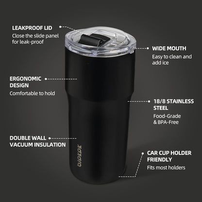BJPKPK Insulated Tumbler,20oz Stainless Steel Tumbler with lid,Double Wall Travel Coffee Mug Thermal Cup,Keep Drinks Cold and Hot,Lavender