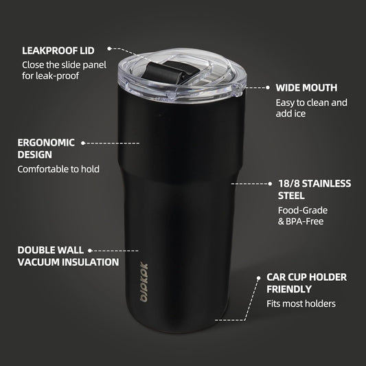 BJPKPK Insulated Tumbler,20oz Stainless Steel Tumbler with lid,Double Wall Travel Coffee Mug Thermal Cup,Keep Drinks Cold and Hot,Lavender