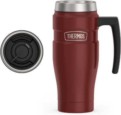 THERMOS Stainless King Vacuum-Insulated Stainless Steel Tumbler - 16oz, Midnight Blue - Insulated Coffee Tumbler for Hot & Cold Drinks - Leak-Proof & Sweat-Proof for Commuting & Traveling