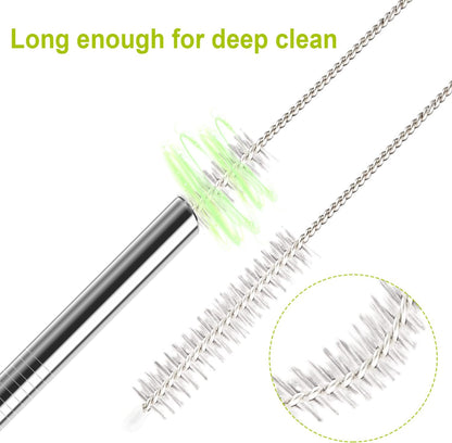 6 Pack Stainless Steel Straw Replacement 40 oz for Stanley Adventure Travel Tumbler, Reusable Straws with Cleaning Brush Compatible with Stanley 40oz Cup Tumbler