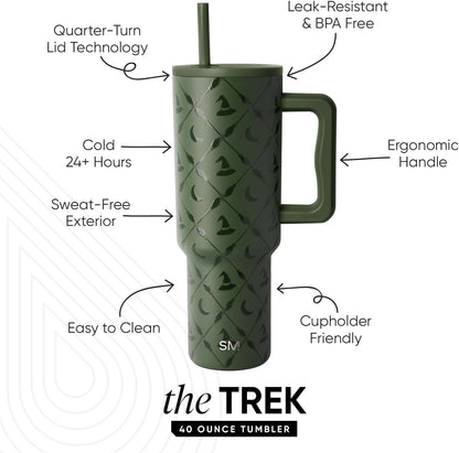 Simple Modern Halloween Signature Voyager | 16oz Travel Coffee Mug Tumbler with 360° Lid | Gifts for Women Men | Ceramic-Lined Insulated Stainless Steel Cold Brew Iced Coffee Cup | Spooky Mix