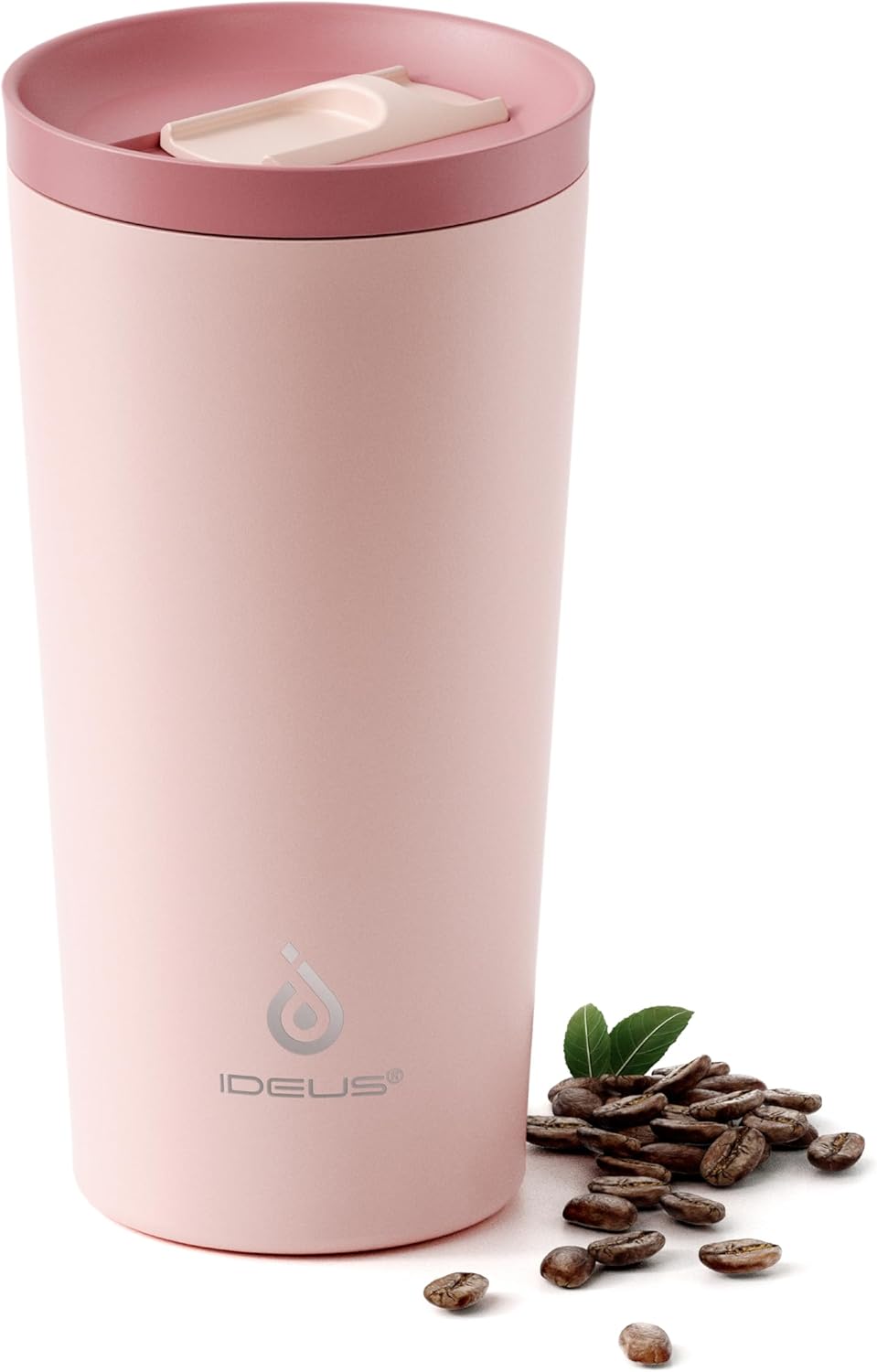 Ideus 17 oz Travel Coffee Mug, Double Wall Vacuum Stainless Steel Insulated Coffee Tumbler With Lid, Splash-Proof & Cup Holder Friendly, Keeps Drinks Hot/Cold, Dishwasher Safe, Purple