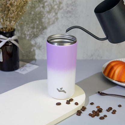 Konokyo Tumbler with Lid, 16 oz Travel Coffee Mug Double Wall Vacuum Stainless Steel Thermal Metal Cup Insulated Water Bottle,Navy Blue