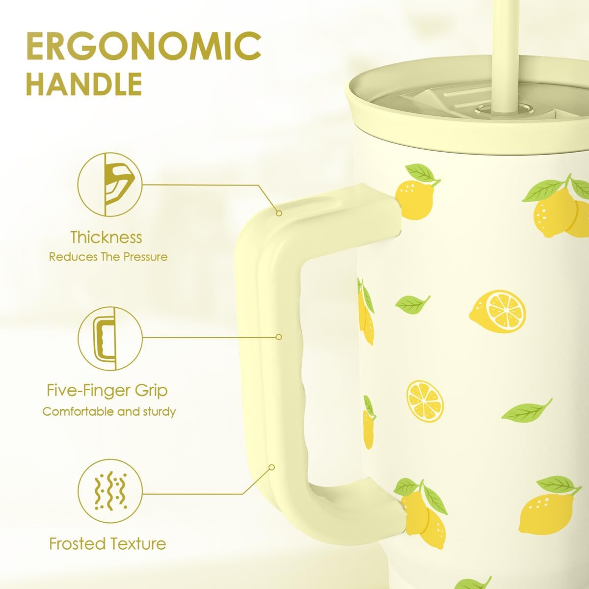 SANDJEST Pickleball 40oz Tumbler With Handle and Straw, Pickleball Queen Insulated Stainless Steel Travel Coffee Mug for Women Girls Players, Gift Idea for Birthday Christmas Mothers Day