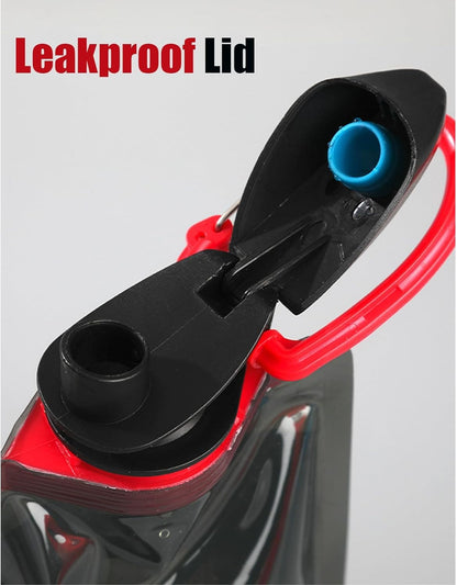 Collapsible Water Bottles for Travel – 24oz Foldable Water Bottle with Leakproof Lid, Portable Reusable BPA-Free Water Bottle for Hiking,Sports,Camping,Biking