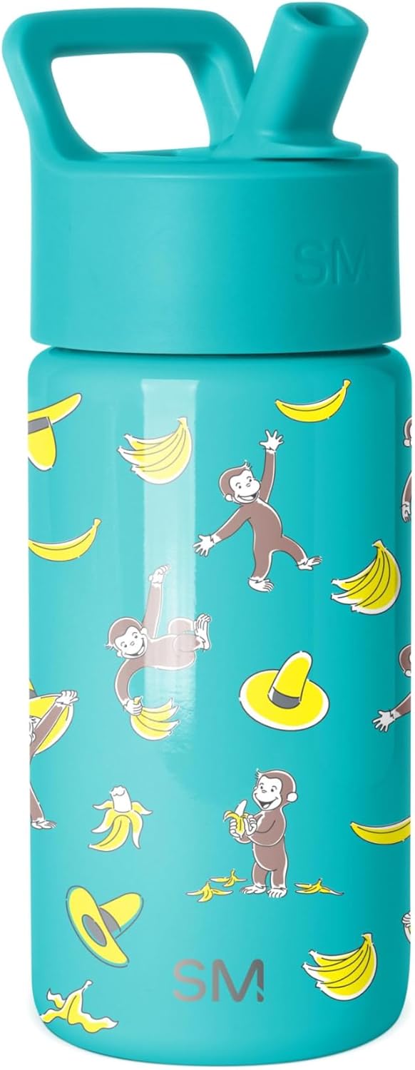 Simple Modern Kids Water Bottle with Straw Lid | 14oz Insulated Stainless Steel Kids Tumbler & Spill Proof Toddler Cup for School, Girls, Boys | Summit | Chloe Floral - Colors A
