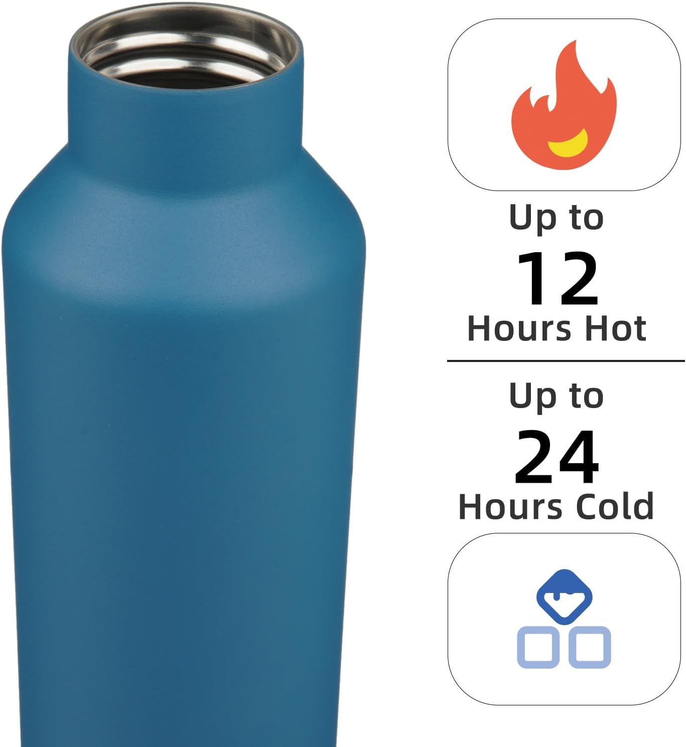 Konokyo Insulated Water Bottle with Straw,25 OZ Double Wall Vacuum Stainless Steel Water Flask with 2 Lids,Black