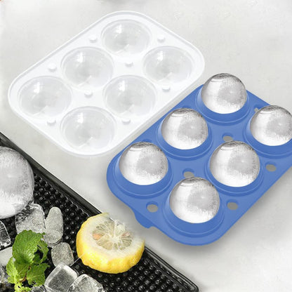 ROTTAY Ice Cube Trays (Set of 2), Sphere Ice Ball Maker with Lid & Large Square Ice Cube Maker for Whiskey, Cocktails and Homemade, Keep Drinks Chilled Black