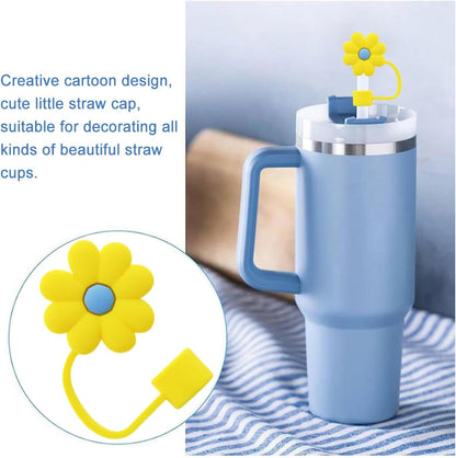 Straw Cover Cap for Stanley Cup,Silicone Straw Topper 10 mm 0.4 in Reusable Straw Tips Lids,Straw Tip Covers for Stanley Cups Accessories