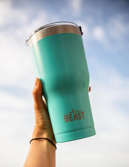 Beast 10 oz Tumbler Stainless Steel Vacuum Insulated Coffee Ice Cup Double Wall Travel Flask (Arctic White)