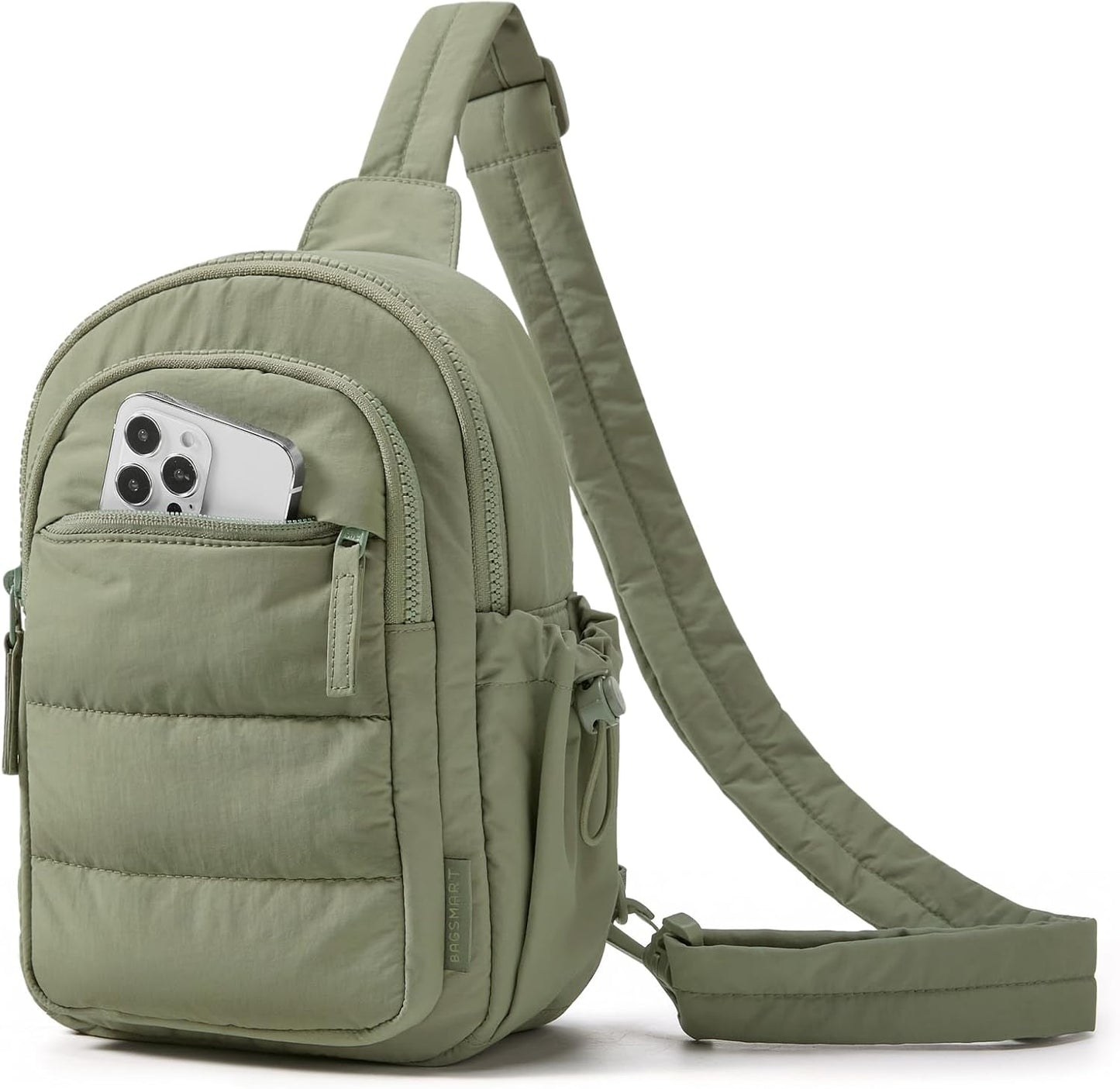 BAGSMART Small Sling Bag for Women, Puffer Crossbody Bag Purses Hobo Handbag Fanny Packs for Travel Hiking