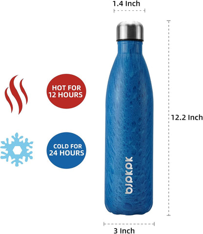 BJPKPK Insulated Water Bottle 12oz Small Stainless Steel Water Bottles Reusable Metal Thermal Keep Cold and Hot,Dreamy Purple - Colors A