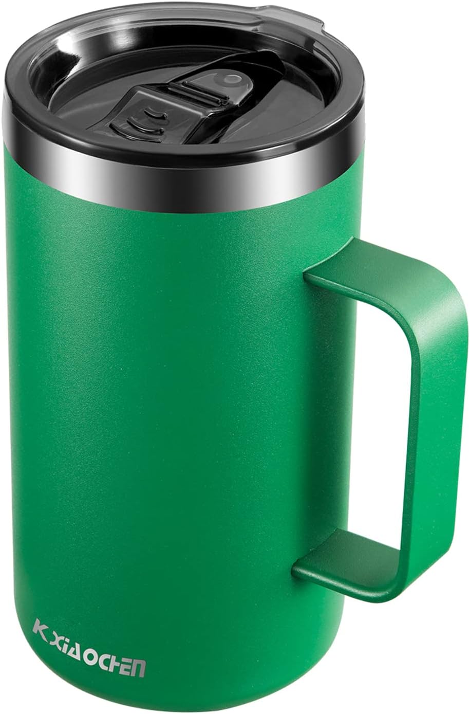 KXIAOCHEN 20oz Insulated Coffee Mug with Lid, Stainless Steel Coffee Cup, Double Wall Vacuum Coffee Tumbler with Handle, Premium Thermal Travel Coffee Mug (Navy Blue)