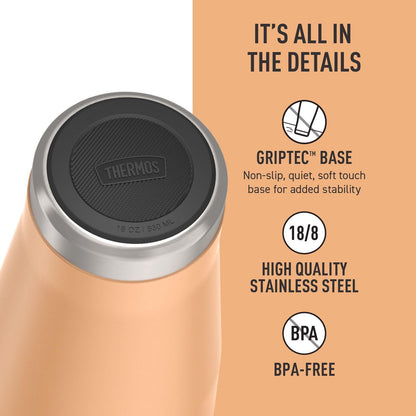 THERMOS ICON SERIES, Stainless Steel Tumbler with Slide Lock, 18 Ounce, Mystic Navy