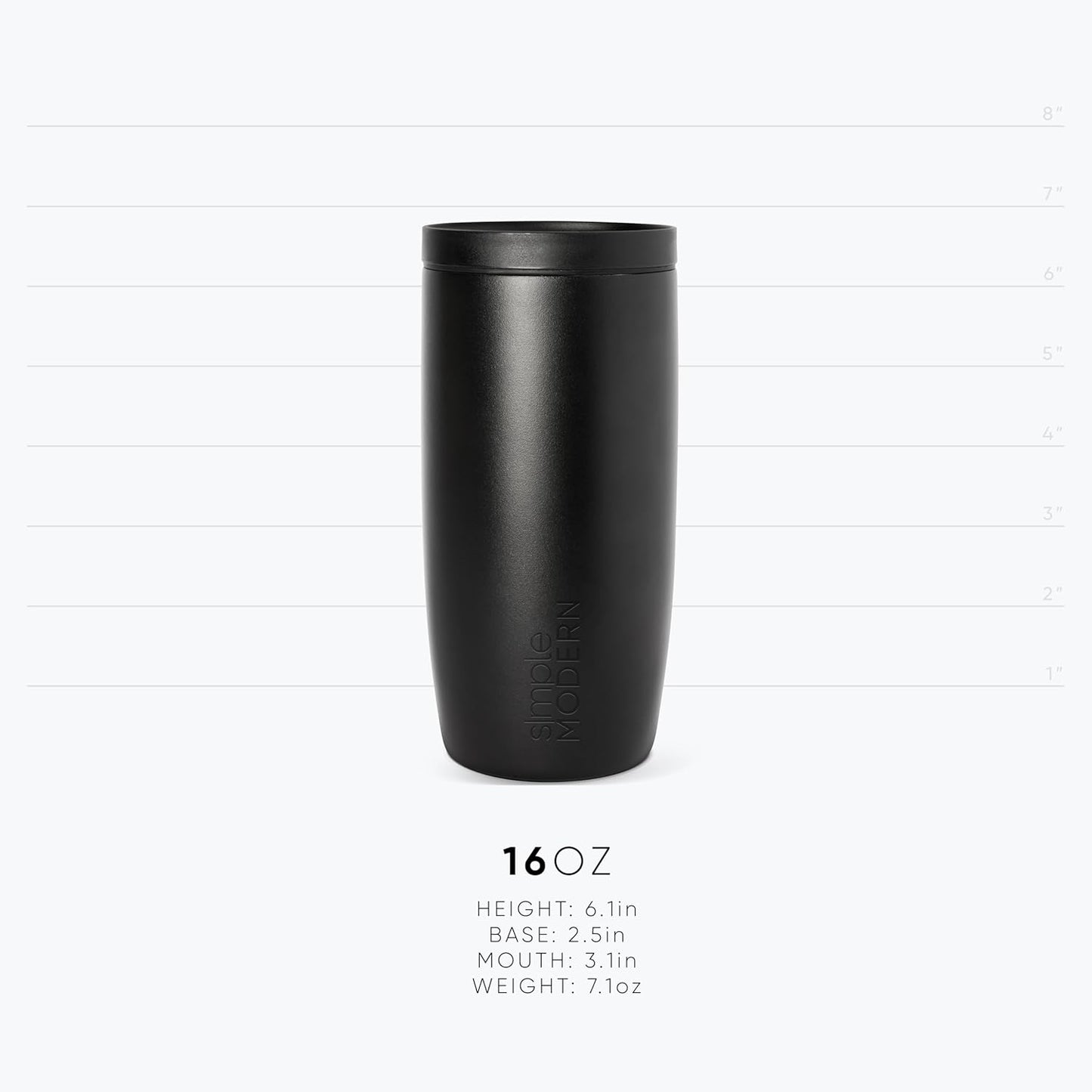 Simple Modern Travel Coffee Mug Tumbler with 360° Lid | Ceramic-Lined Insulated Stainless Steel Cold Brew Iced Coffee Cup | Gifts for Women Men Her Him | Voyager Signature | 16oz | Sea Glass Sage
