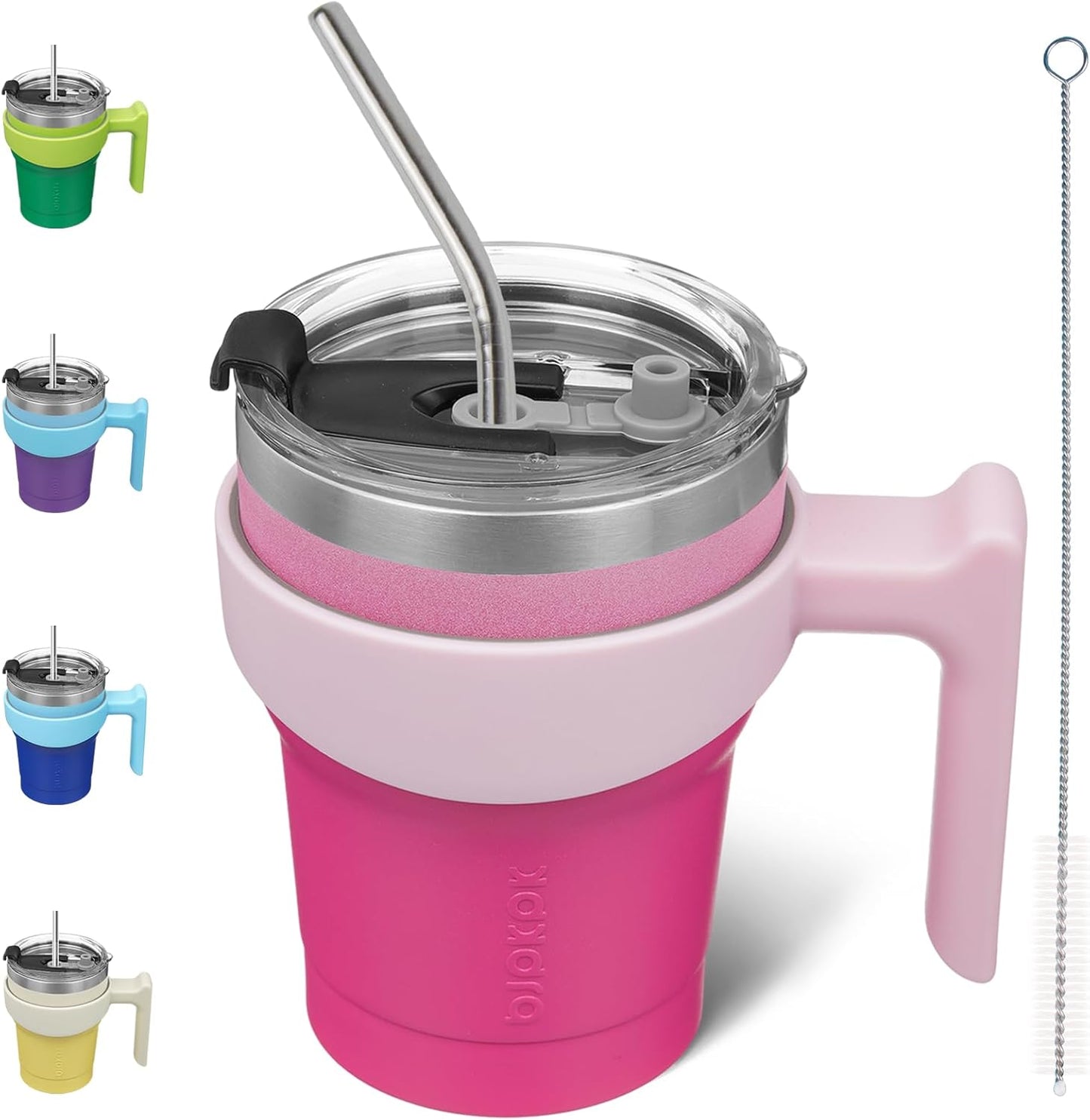 BJPKPK Tumbler With Handle And Straw Lid 40 oz Stainless Steel Insulated Coffee Tumbler Cups For Home, Office or Car,Turquoise
