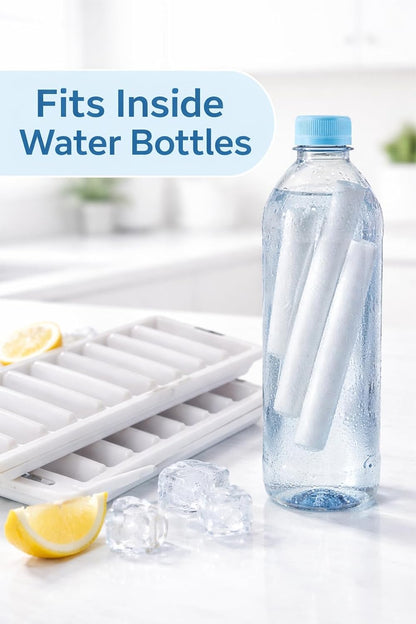 Set of 2 Ice Stick Trays – BPA-Free Plastic, Freezer-Safe, Long Ice Sticks for Water Bottles & Sports Bottles, Easy-Release Design