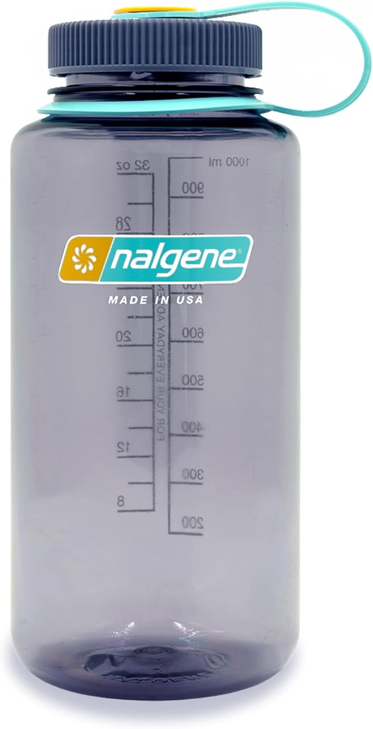 Nalgene 32 oz Wide Mouth Water Bottle | BPA-Free, Durable & Leak Proof, Lightweight Bottle for Hiking & Gym, Work & Travel