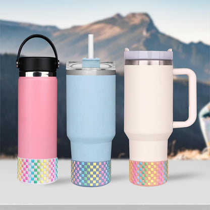 HEYSKAY 2pcs Protective Flask Silicone Boot Base for Stanley Quencher Adventure 40oz & Stanley IceFlow 20oz 30oz Tumbler, and Compatible with 12-24oz Hydro Sport Water Bottles,Yeti and More