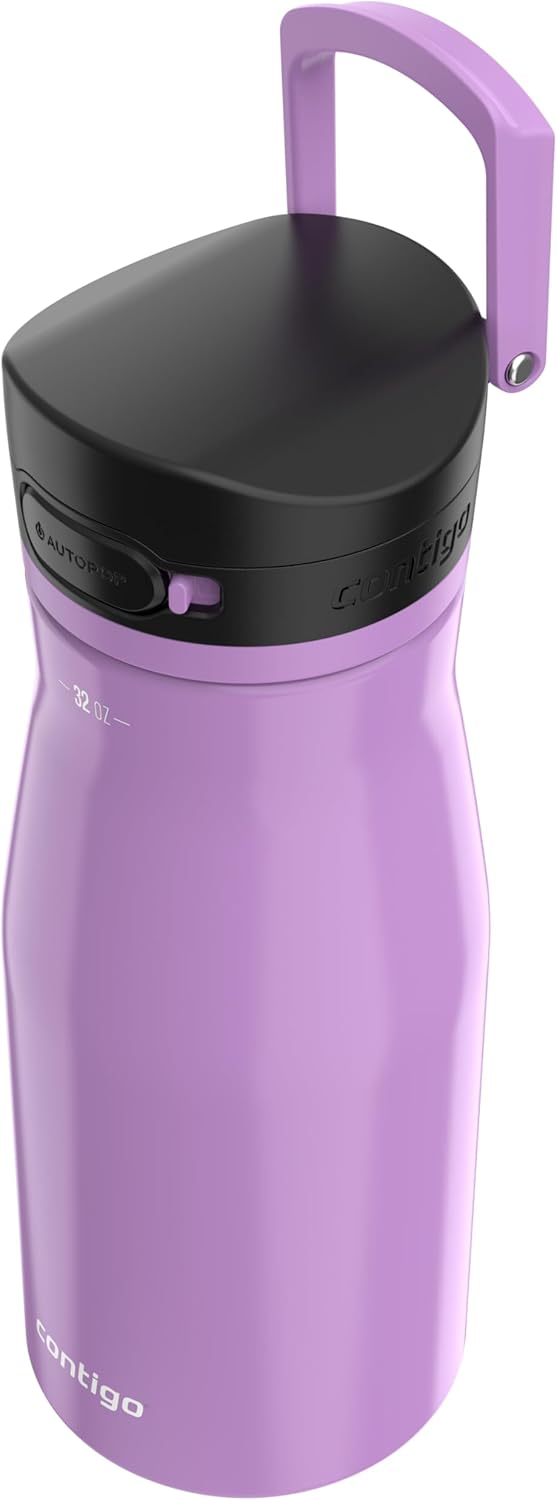 Contigo Jackson Chill 2.0, Vacuum-Insulated Stainless Steel Water Bottle with Secure Lid, Leak-Proof Travel Friendly, 20oz Capacity, Blueberry Color, Keeps Drinks Cold for 12 Hours