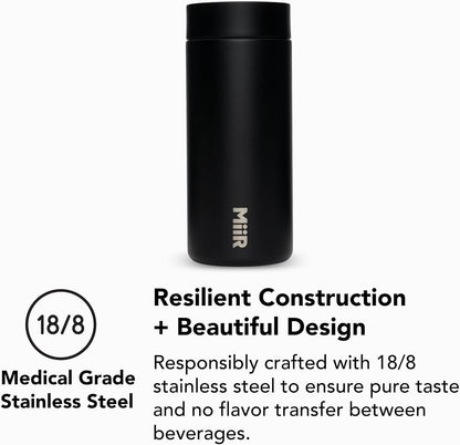 MiiR 360 Traveler, Stainless Steel Double-Wall Vacuum Insulated Tumbler - Leakproof 360 Lid for Easy Sipping on the Go; Perfect for Hot & Cold Drinks