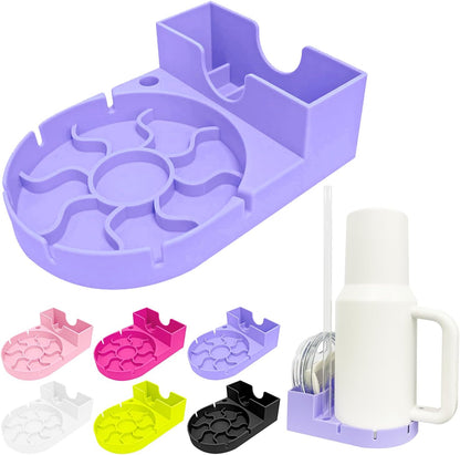 WORBSS Silicone Drying Rack for Stanley Cup 20 30 40oz Tumbler & Hydro Flask & Simple Modern Trek, Drain Rack Accessories for Water Bottles Tumblers Cups Mugs Glasses ,or Straw and Cup Lid